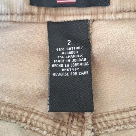 Vtg Polo Jeans Co Pants Corduroy High-rise Wide Straight Leg Camel Sz 2 - Picture 4 of 8